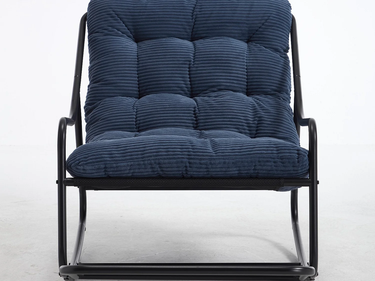 Rocking Chair Relax à Bascule avec Repose-Pieds, Coussin Velours Doux, Structure Acier Durable, Parfait pour Salon, Chambre ou Terrasse