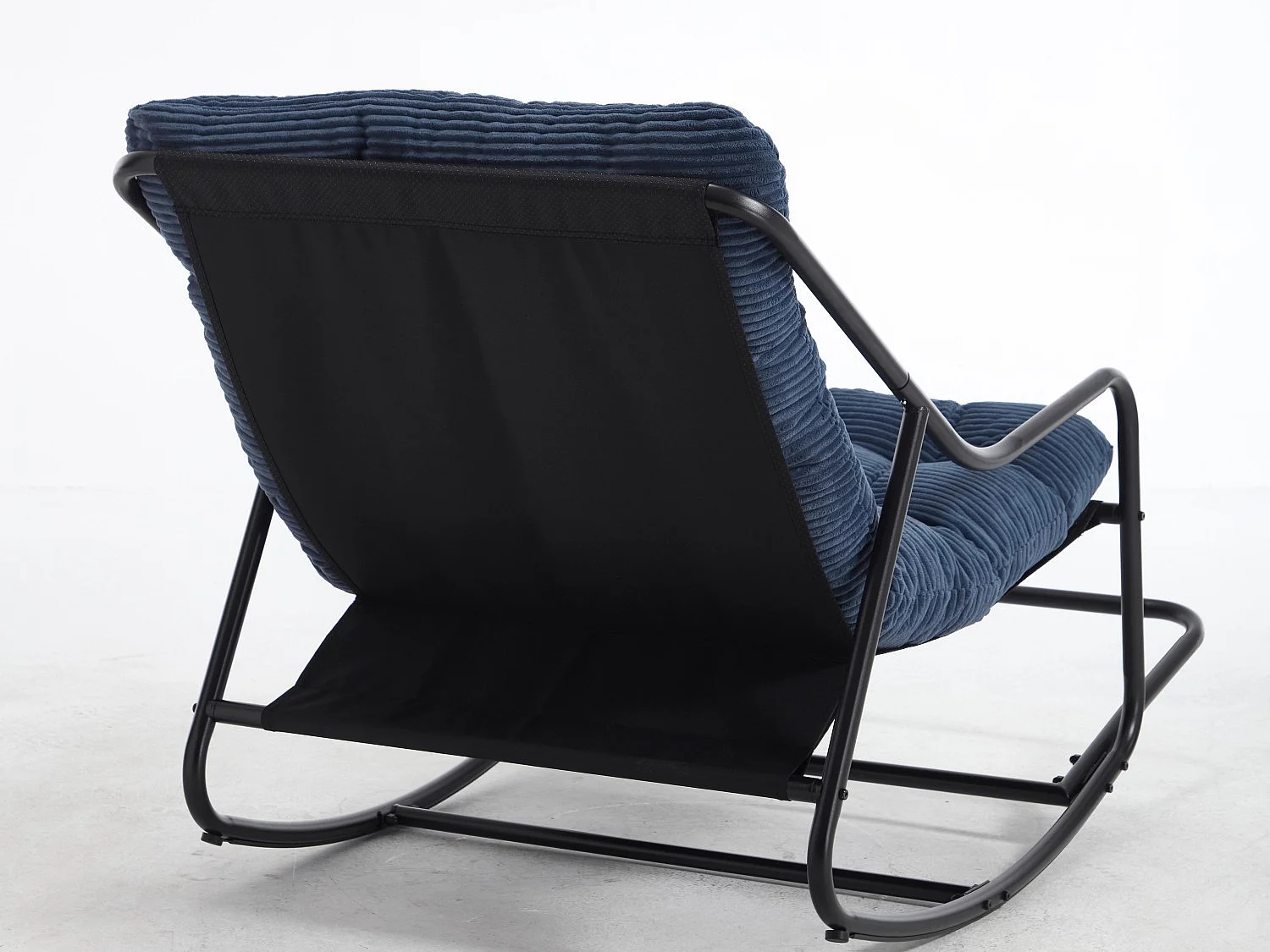 Rocking Chair Relax à Bascule avec Repose-Pieds, Coussin Velours Doux, Structure Acier Durable, Parfait pour Salon, Chambre ou Terrasse