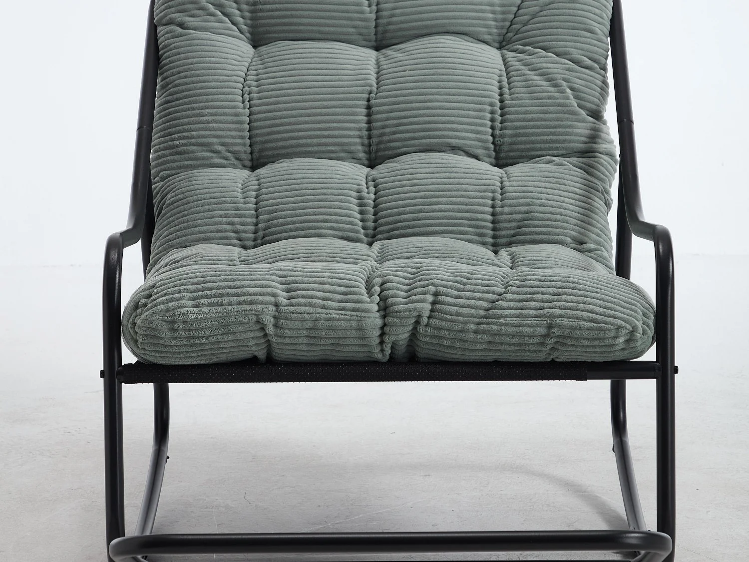 Rocking Chair Relax à Bascule avec Repose-Pieds, Coussin Velours Doux, Structure Acier Durable, Parfait pour Salon, Chambre ou Terrasse