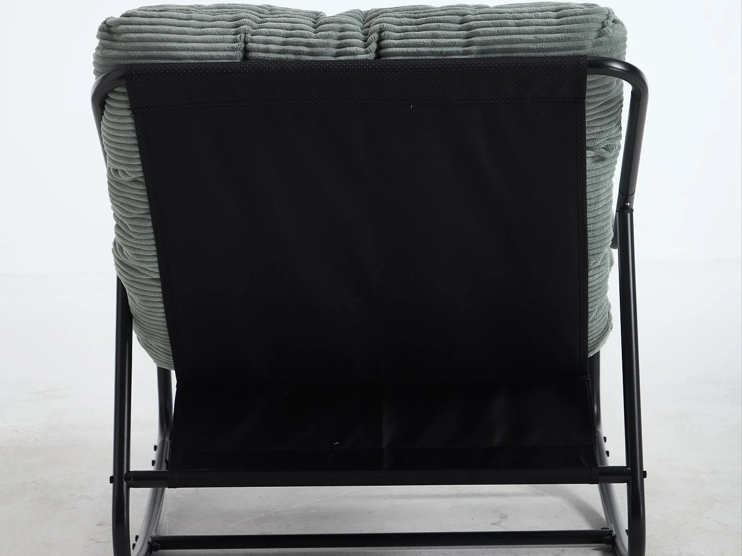 Rocking Chair Relax à Bascule avec Repose-Pieds, Coussin Velours Doux, Structure Acier Durable, Parfait pour Salon, Chambre ou Terrasse
