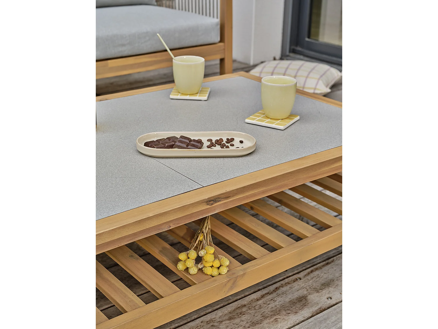 Salon bas de jardin 5 places - Acacia - FUNA