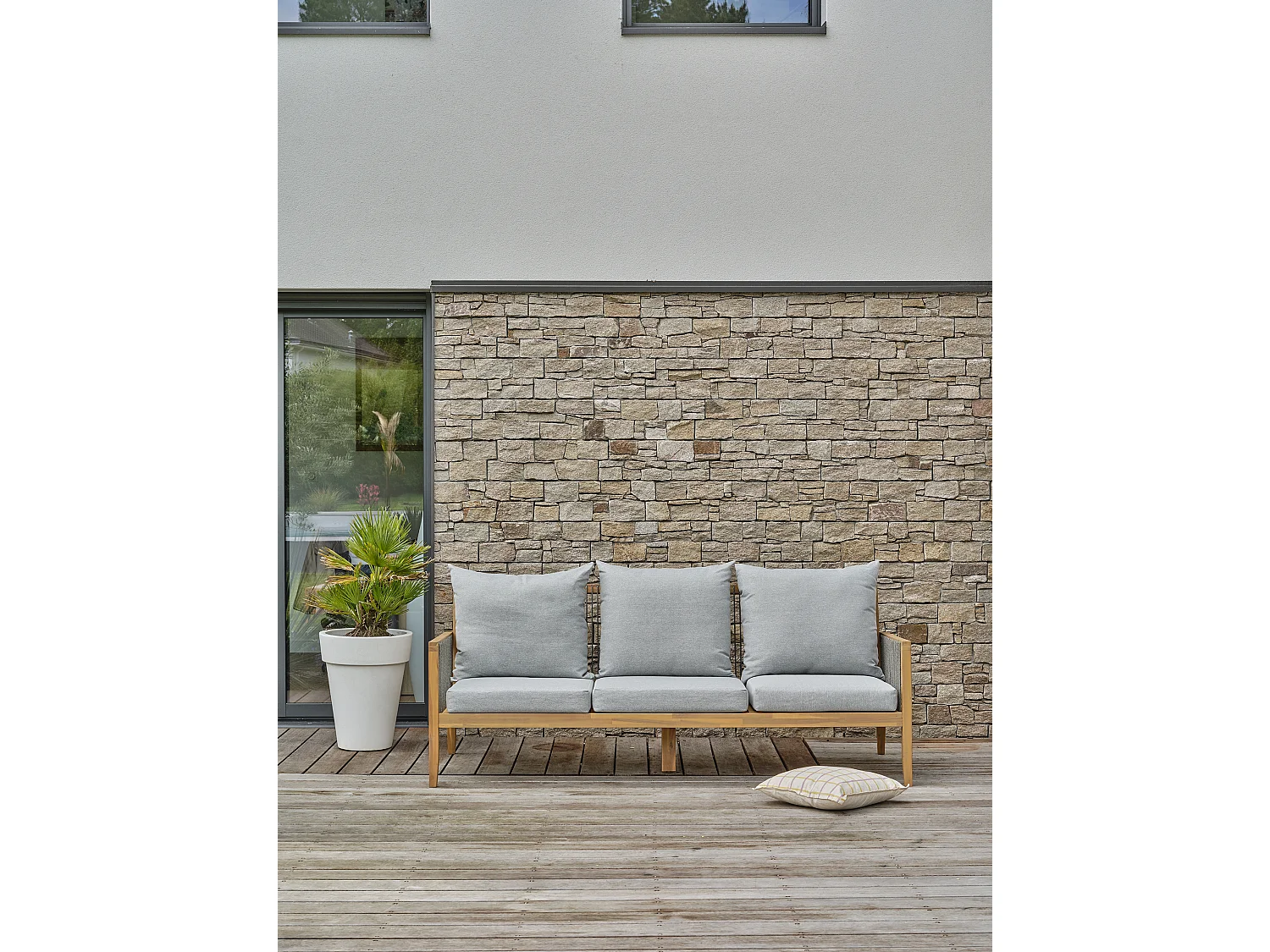 Lage tuinloungeset 5 personen - Acacia - FUNA