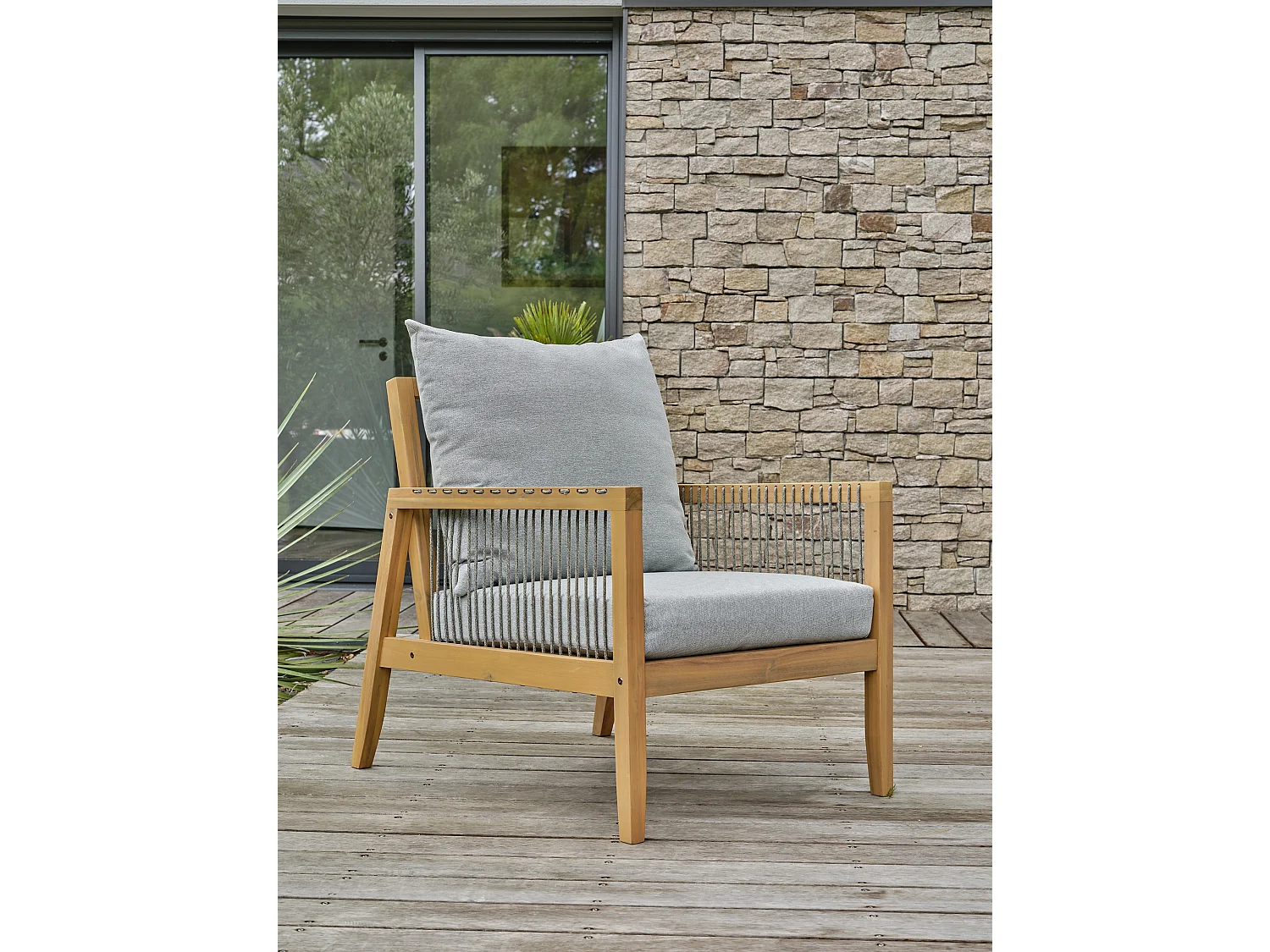 Lage tuinloungeset 5 personen - Acacia - FUNA