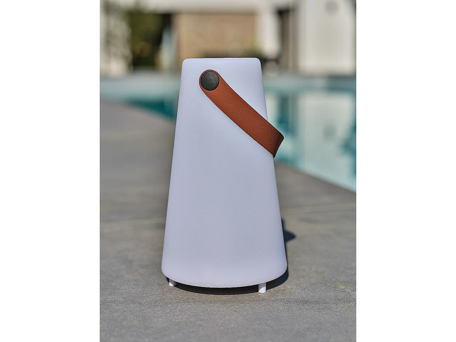 Kabellose Bluetooth-LautsprecherLámpara mit Ledergriff