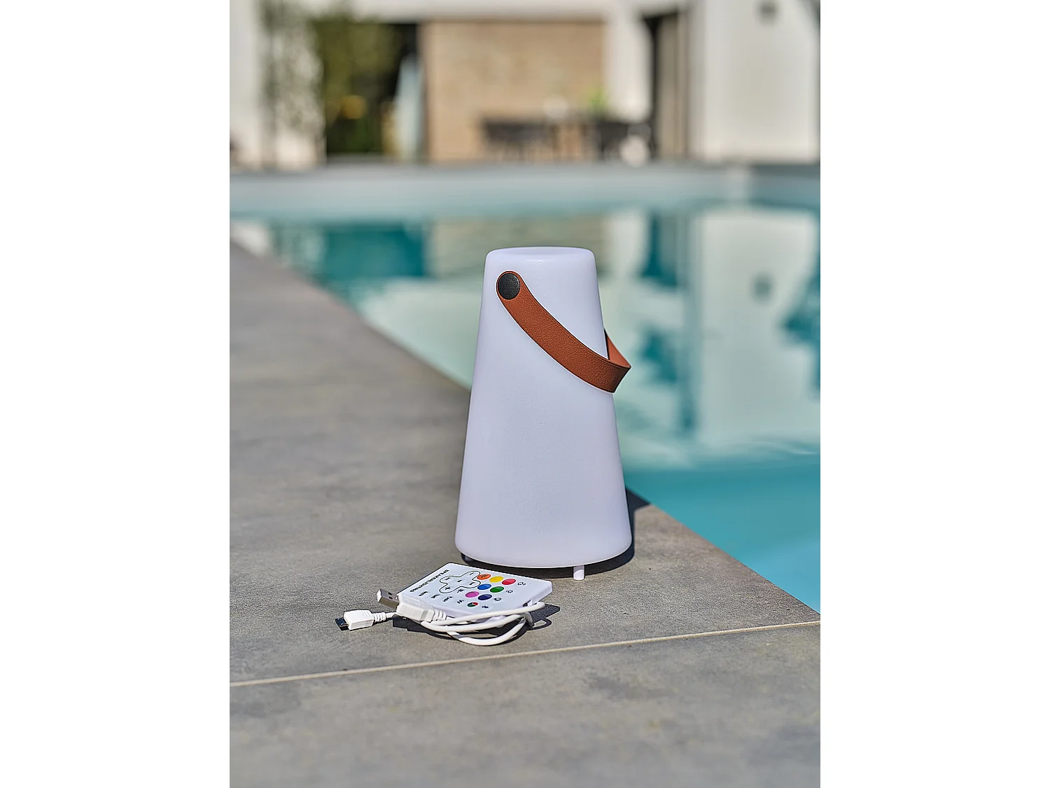 Kabellose Bluetooth-LautsprecherLámpara mit Ledergriff