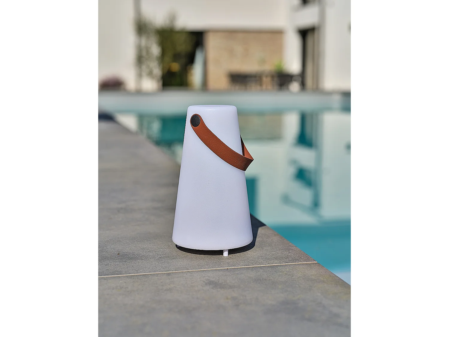 Kabellose Bluetooth-LautsprecherLámpara mit Ledergriff