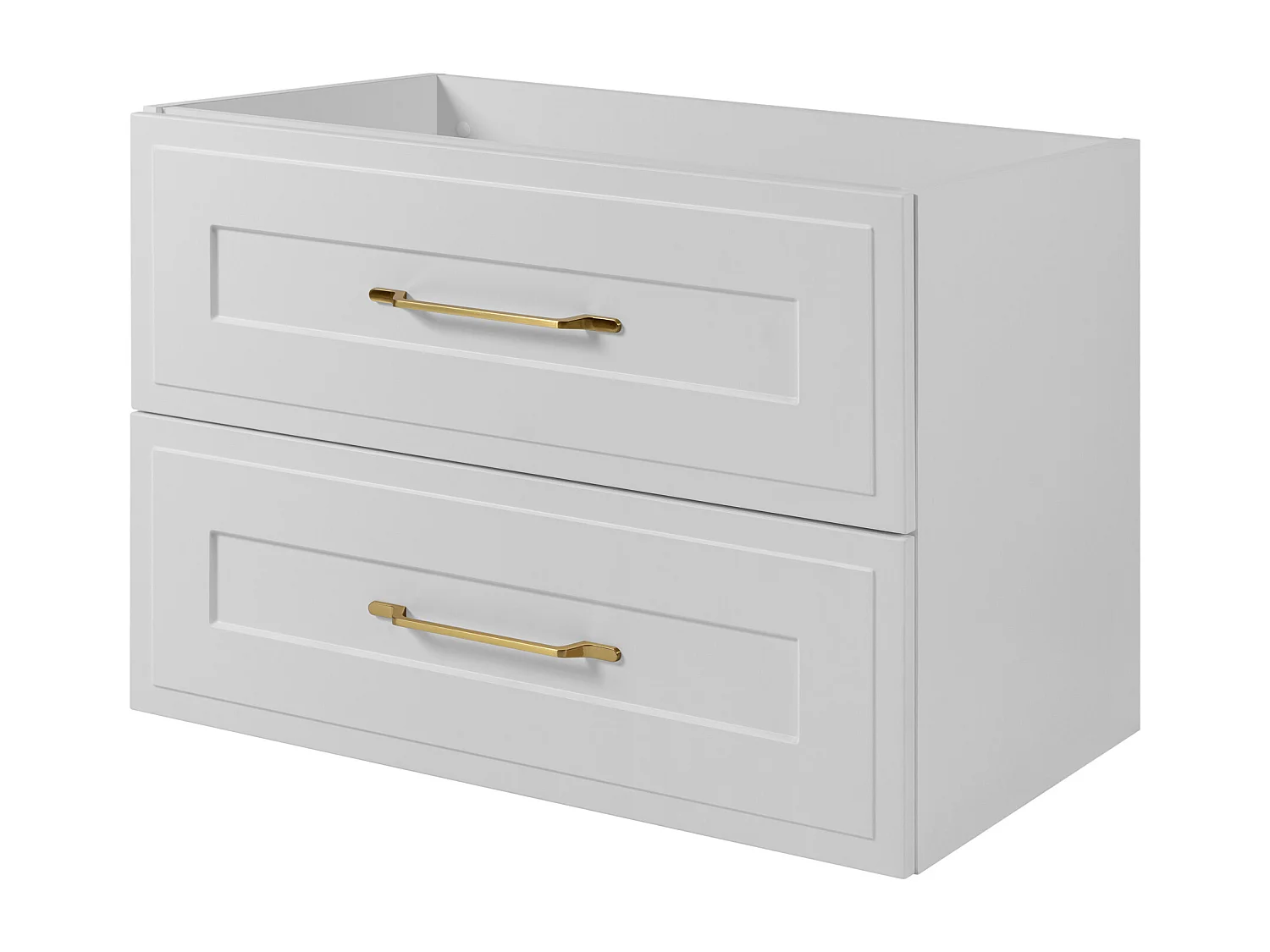 Ensemble de meubles de salle de bain sous vasque, blanc, 100 (80 + 20) x 46 x 58 cm , 3 couleurs de poignées au choix