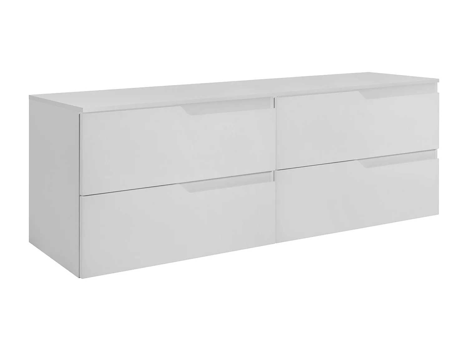 Ensemble de meubles de salle de bain sous vasque, blanc, 160 (2 x 80) x 46 x 58 cm