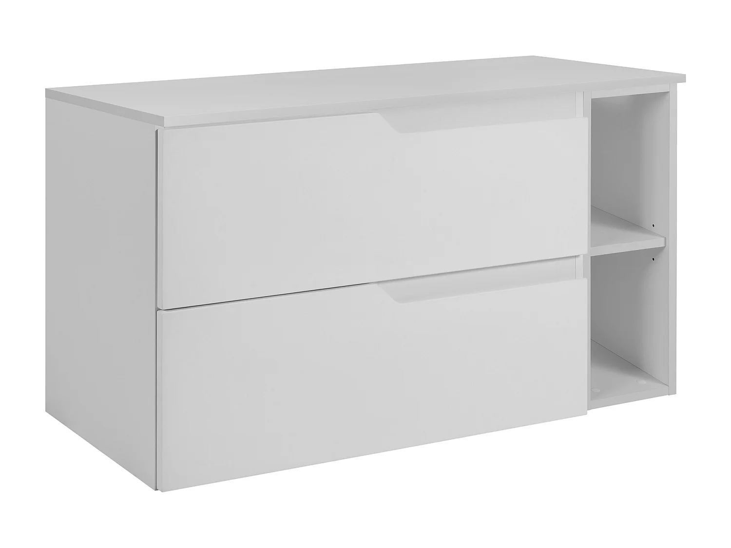 Ensemble de meubles de salle de bain sous vasque, blanc, 100 (80 + 20) x 46 x 58 cm