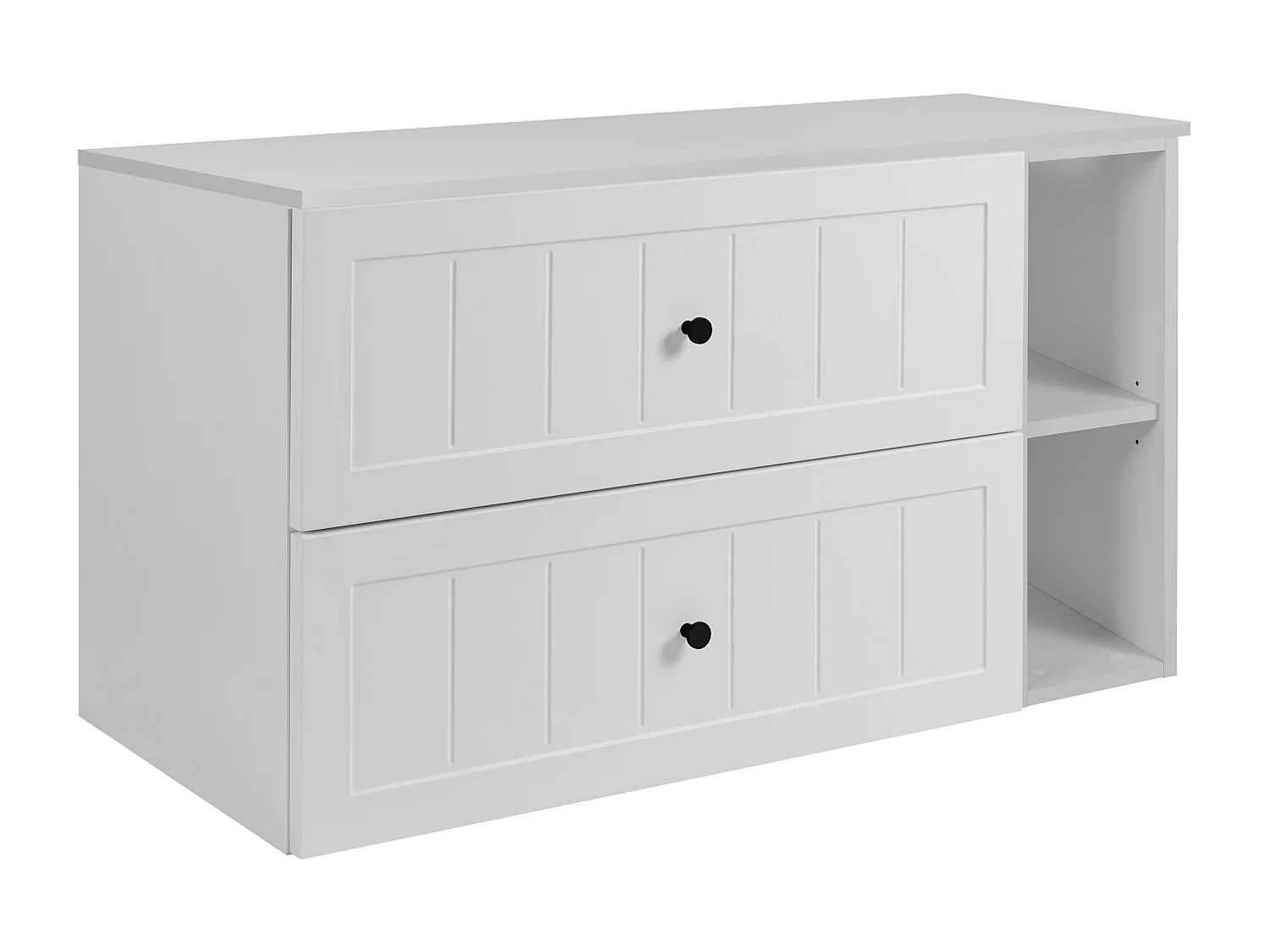 Badrumsmöbelset under handfat, vitt, 80 (60 + 20) x 46 x 58 cm, 3 handtagsfärger ingår