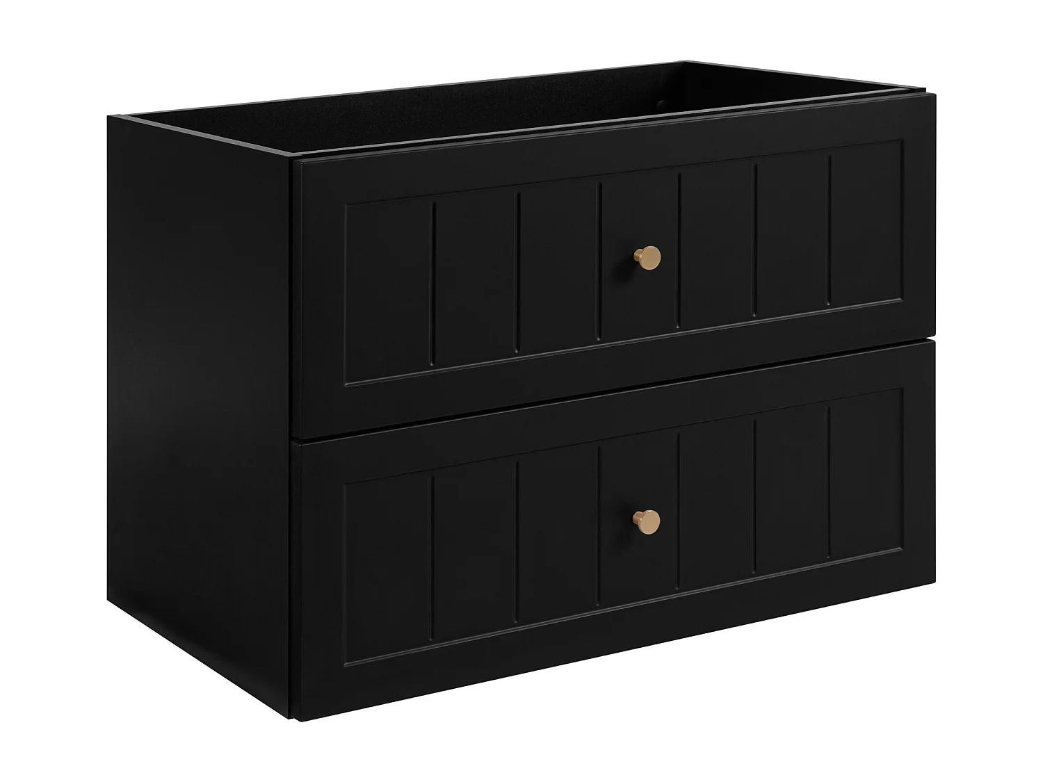 Bathroom vanity unit set, black/craft oak, 100 (80 + 20) x 46 x 58 cm, 3 handle colors included