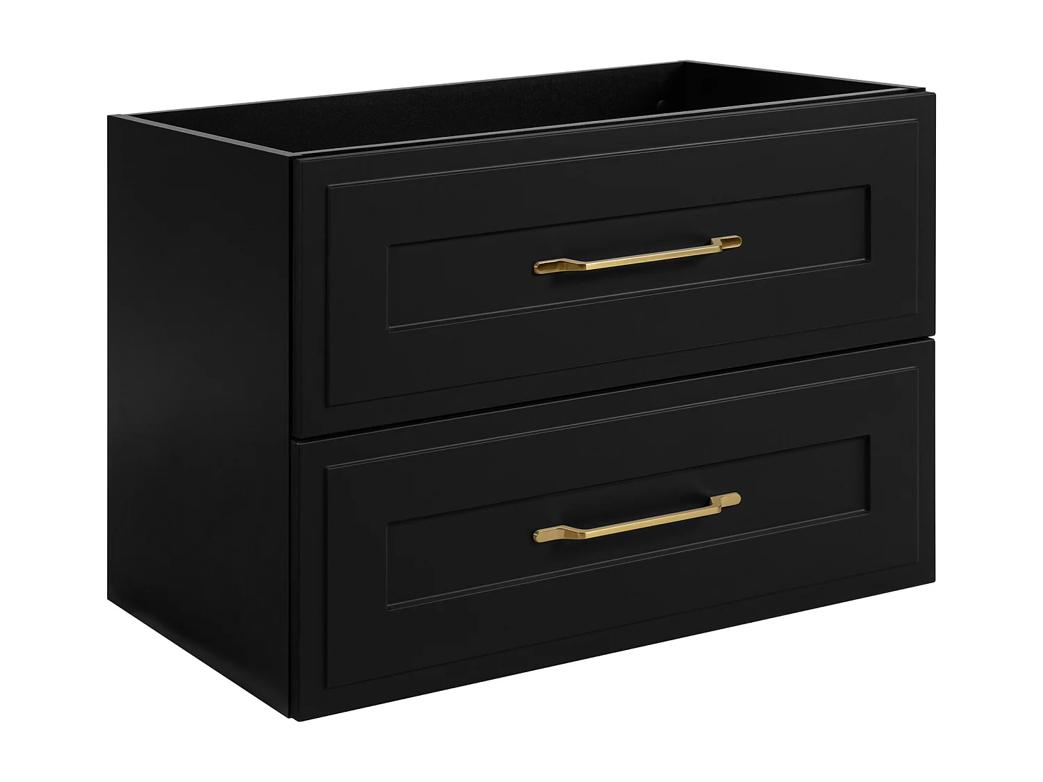 Bathroom vanity unit set, black/white, 80 (60 + 20) x 46 x 58 cm, 3 handle colors to choose from
