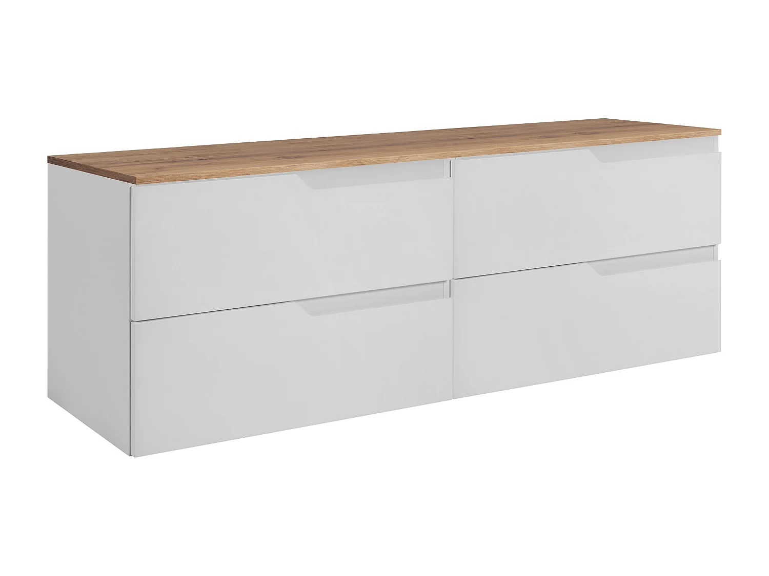 Ensemble de meubles de salle de bain sous vasque, blanc / chêne Craft, 120 (2 x 60) x 46 x 58 cm