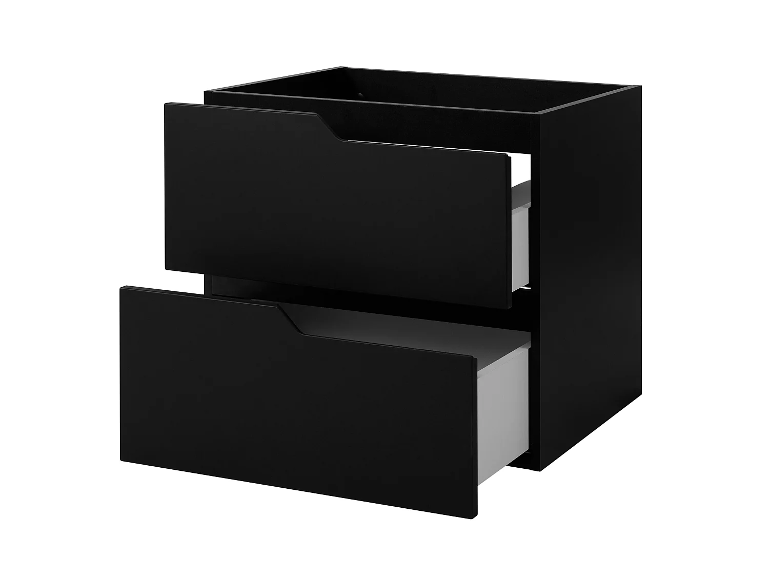Ensemble de meubles de salle de bain sous vasque, noir / blanc, 120 (2 x 60) x 46 x 58 cm