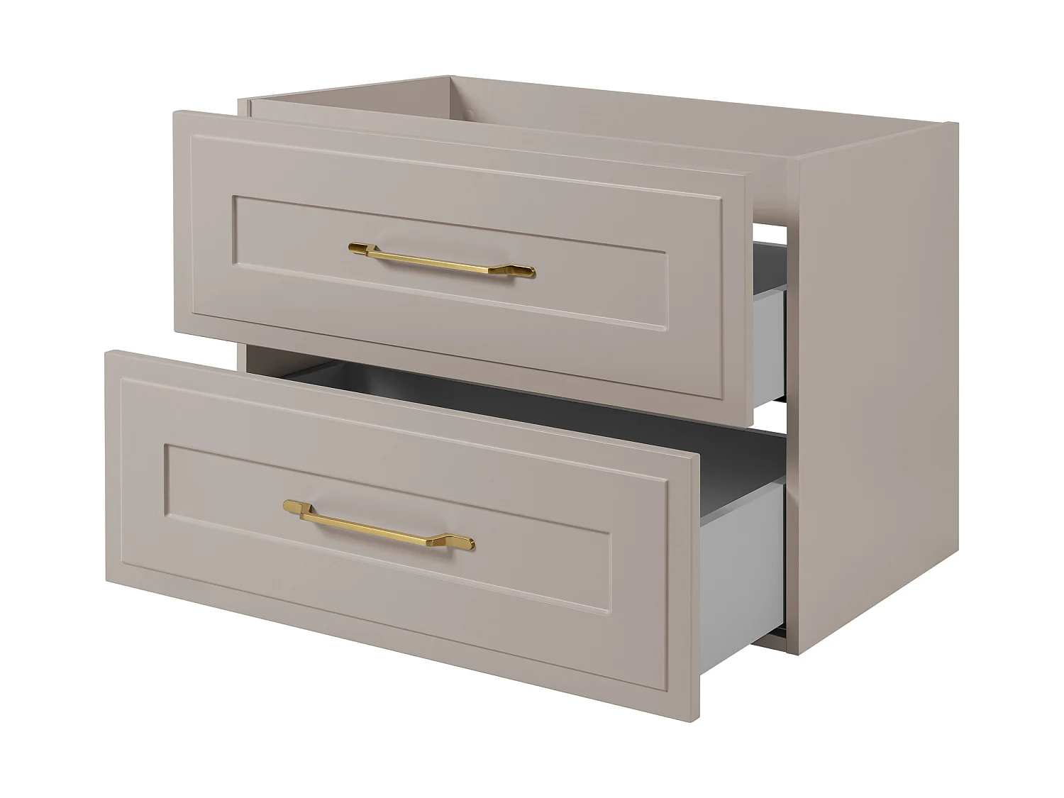 Badkamermeubel-set onder wastafel, kasjmier, 100 (80 + 20) x 46 x 58 cm , 3 greepkleuren naar keuze