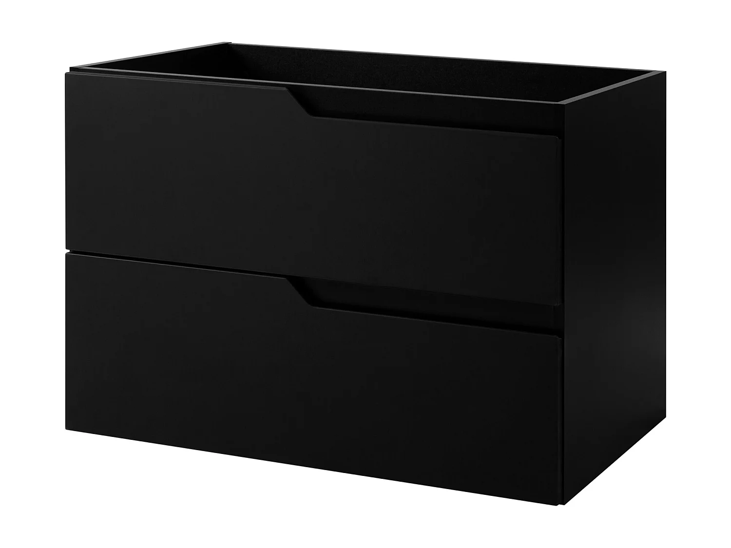 Ensemble de meubles de salle de bain sous vasque, noir / blanc, 180 (2 x 80 + 20) x 46 x 58 cm