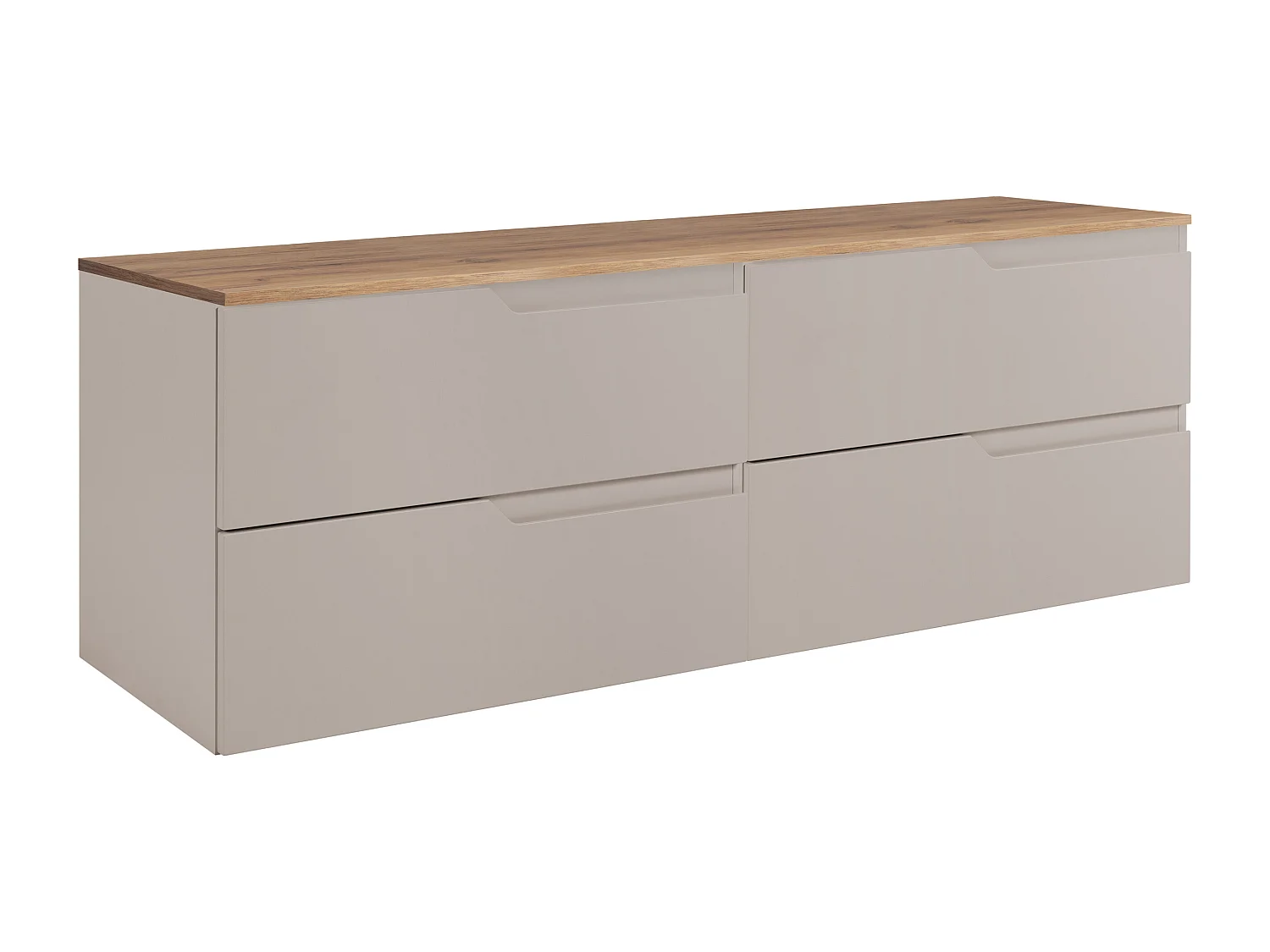 Ensemble de meubles de salle de bain sous vasque, cachemire / chêne Craft, 60 (2 x 80) x 46 x 58 cm