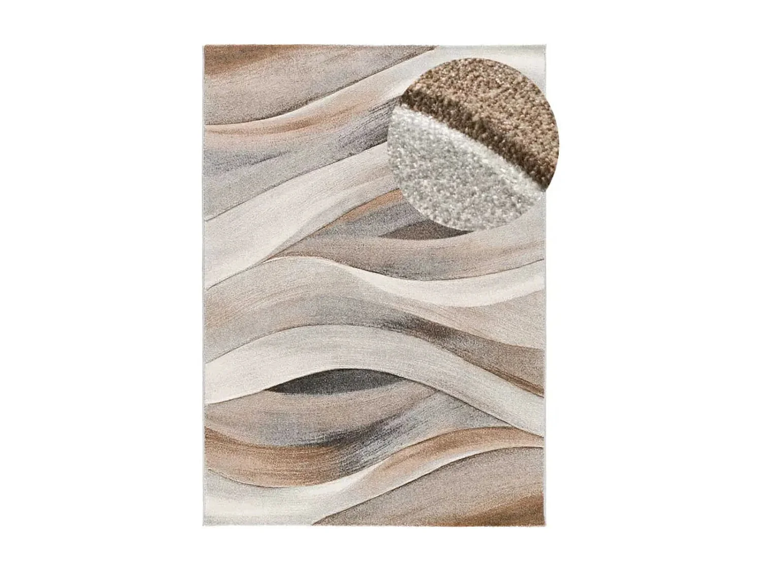 Tapis intérieur - abstrait - beige / marron - 160 x 230 cm - BADET