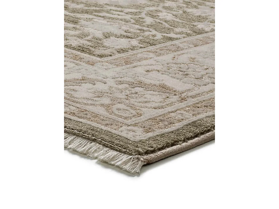 Tapis intérieur - vintage oriental avec franges - vert / beige - 200 x 290 cm - ONA