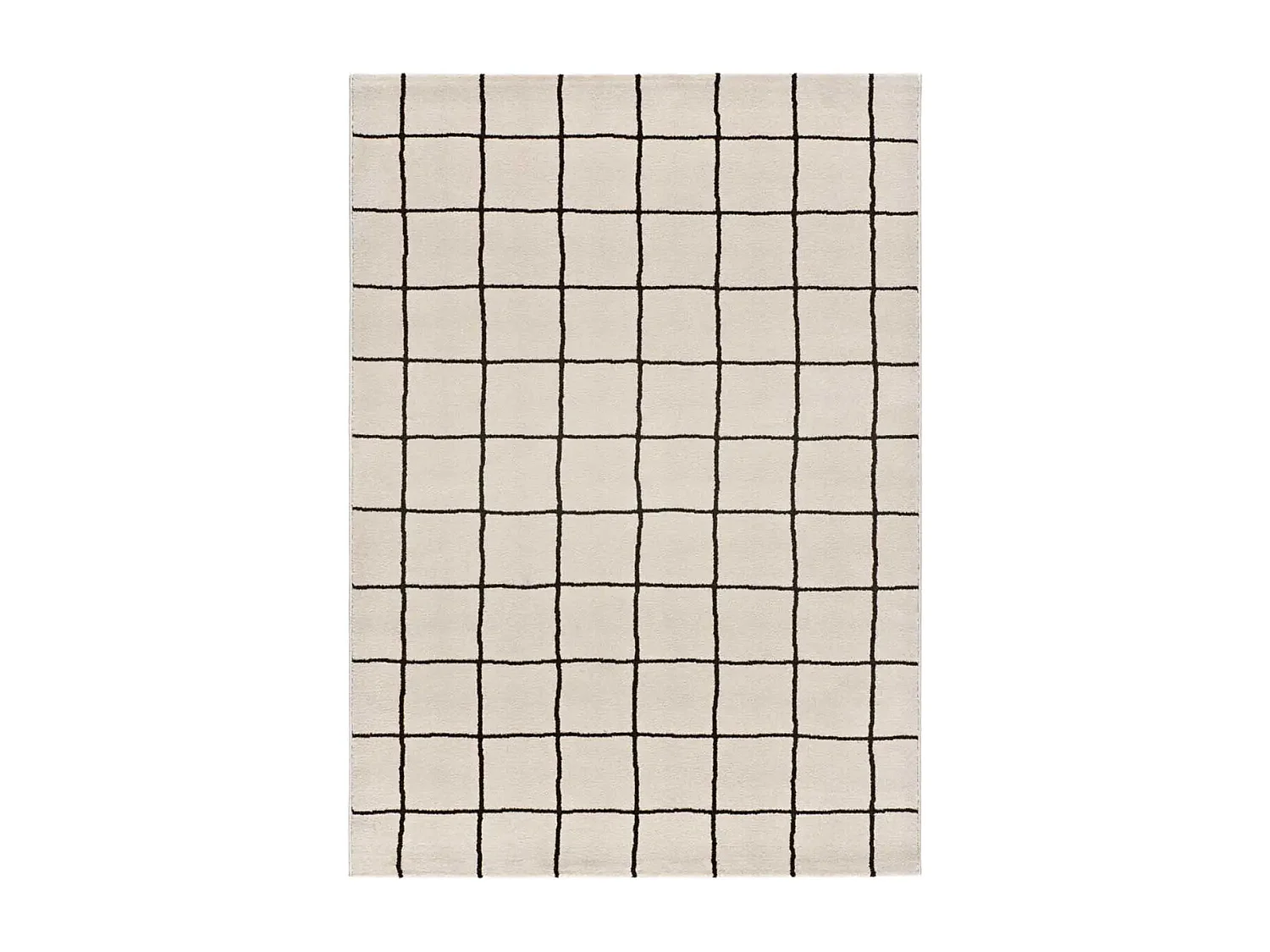 Tapis intérieur - géométrique - blanc / noir - 120 x 170 cm - TOUZA