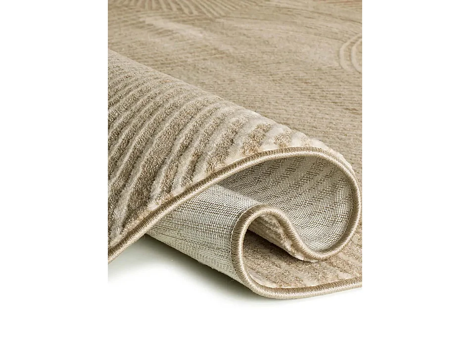 Tapis intérieur - géométrique avec franges - beige - 200 x 290 cm - ONA