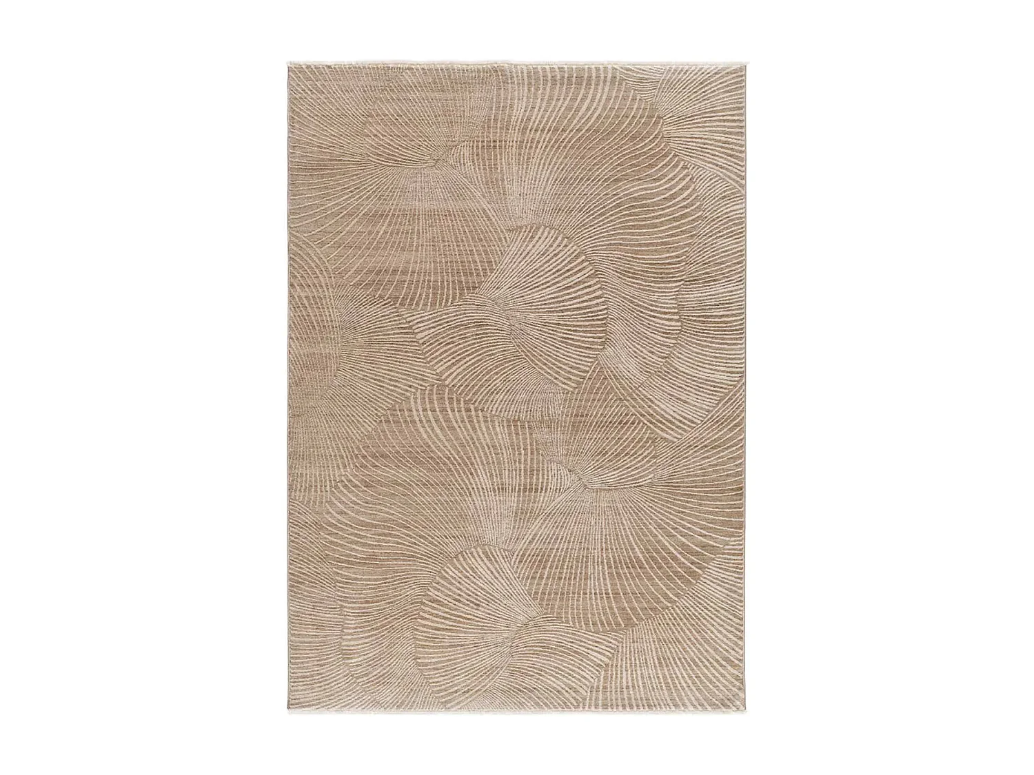 Tapis intérieur - géométrique avec franges - beige - 200 x 290 cm - ONA