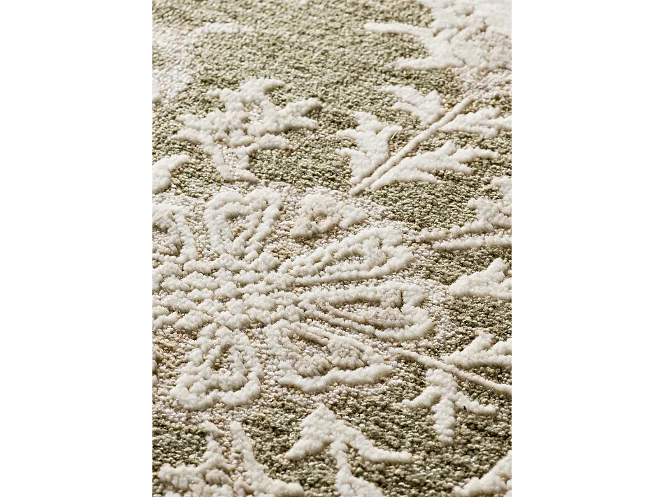 Tapis intérieur - vintage oriental avec franges - vert / beige - 120 x 160 cm - ONA