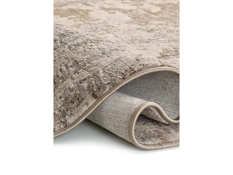 Tapis intérieur - abstrait avec franges - beige / vert - 200 x 290 cm - ONA