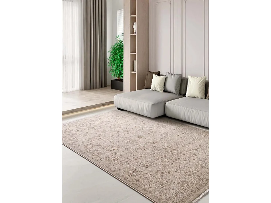 Tapis intérieur - vintage oriental avec franges - beige - 120 x 160 cm - ONA