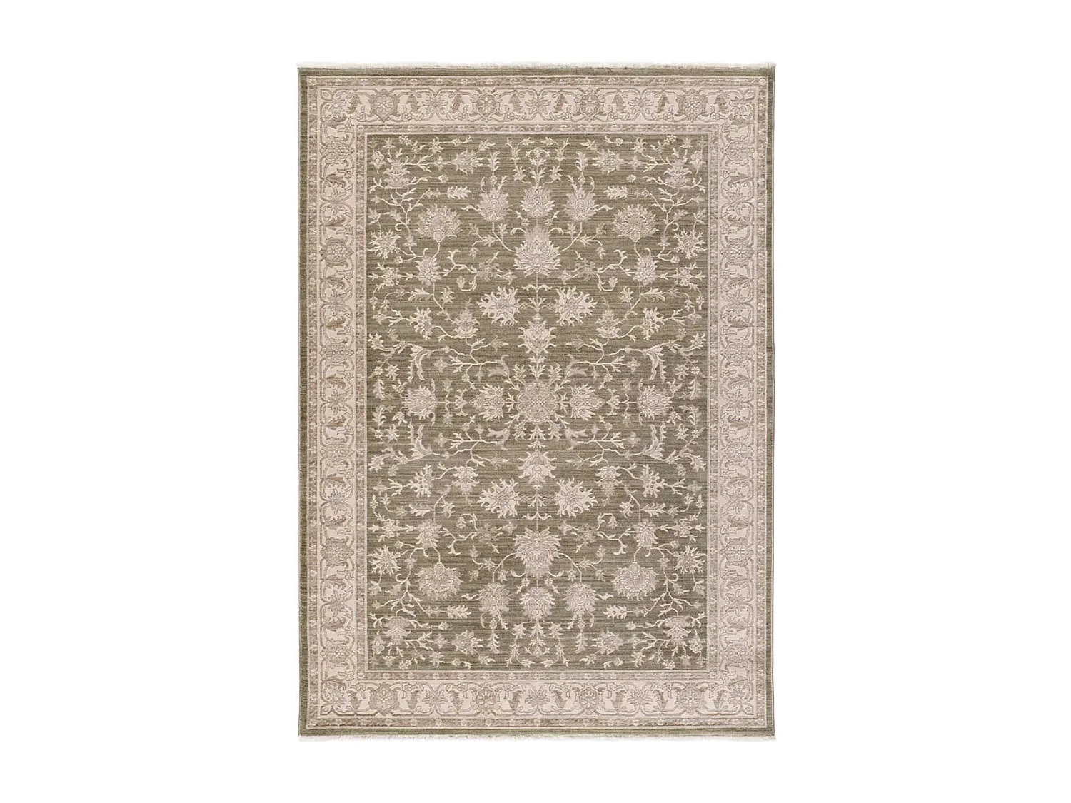 Tapis intérieur - vintage oriental avec franges - vert / beige - 160 x 230 cm - ONA