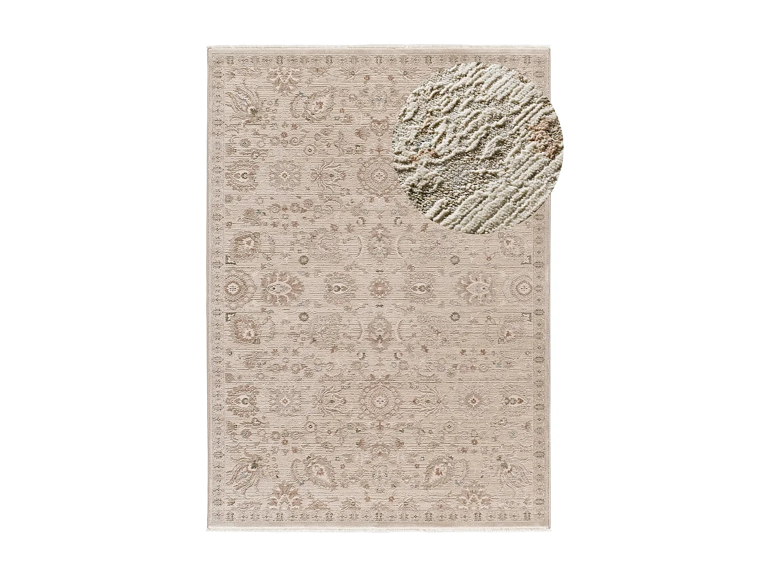Tapis intérieur - vintage oriental avec franges - beige - 200 x 290 cm - ONA