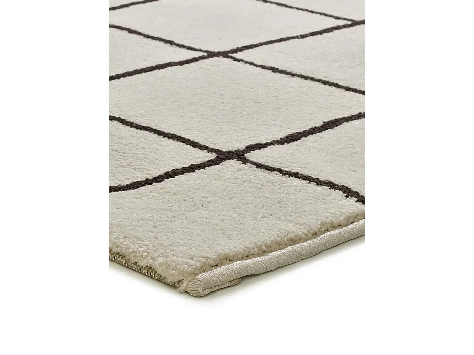 Tapis intérieur - géométrique - blanc / noir - 200 x 290 cm - TOUZA
