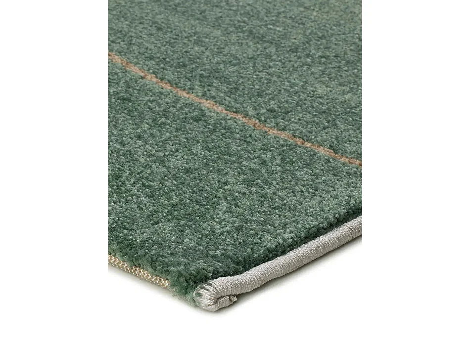 Laagpolig tapijt - abstract - groen / beige - 120x170 cm - EDESA