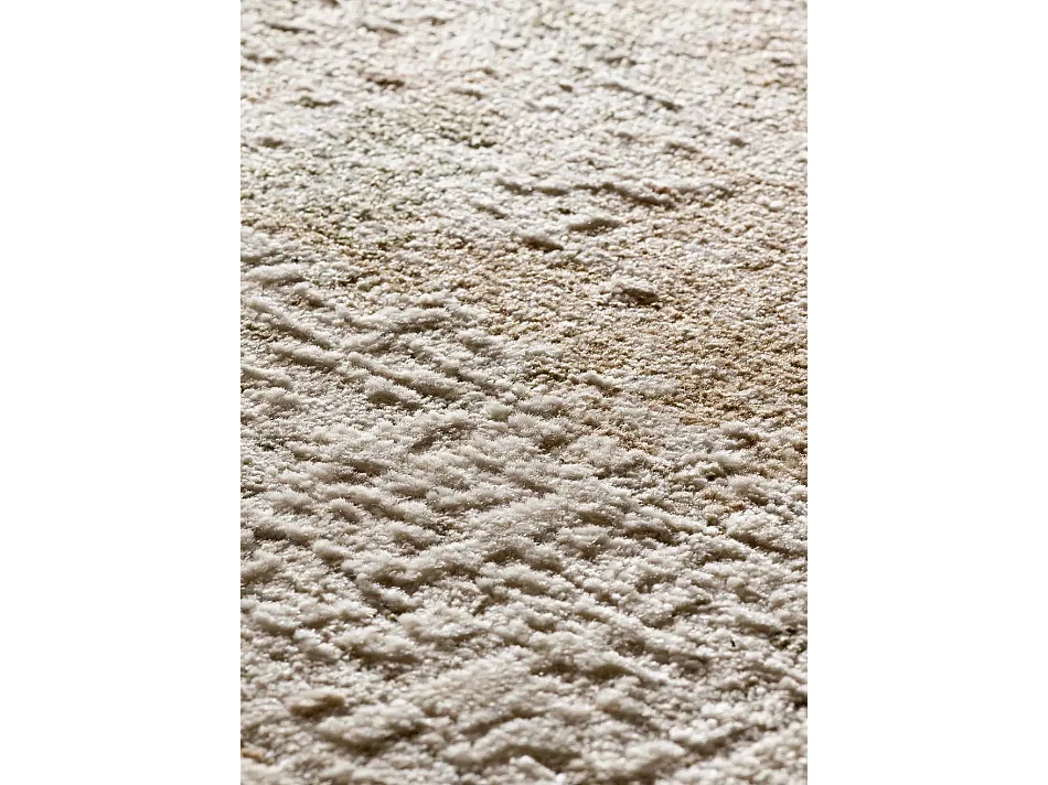 Tapis intérieur - abstrait avec franges - beige / vert - 160 x 230 cm - ONA