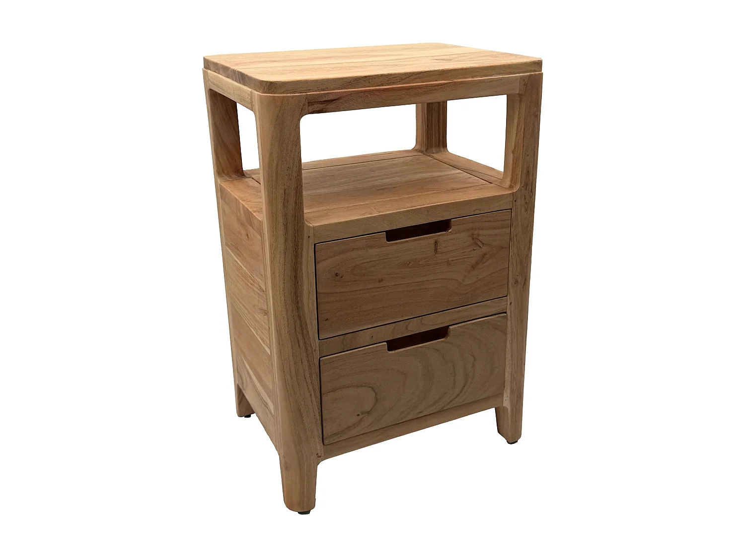 Nachttisch Mango Massivholz / Metall 40x75,5x35 cm