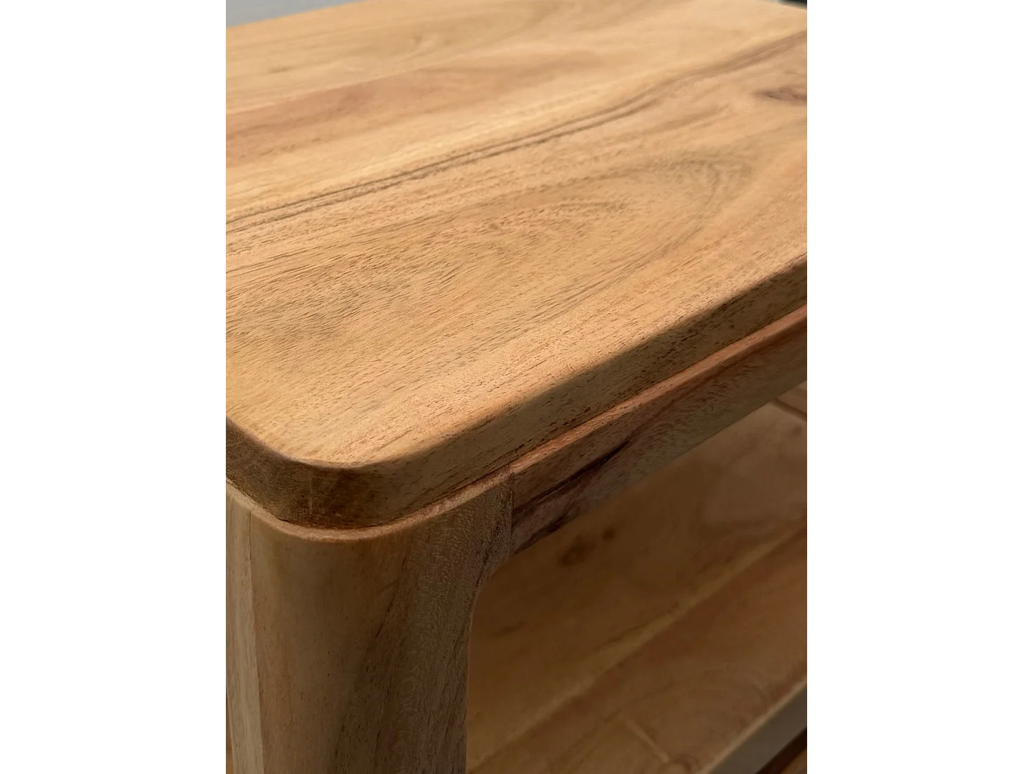 Nachttisch Mango Massivholz / Metall 40x75,5x35 cm