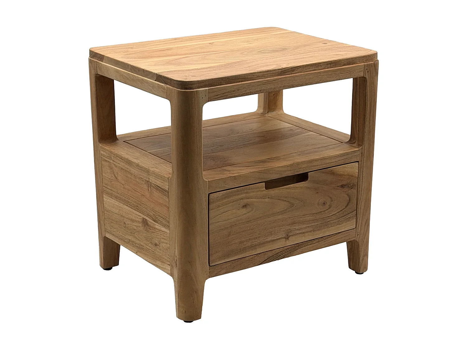 Comodino in Legno Massello di Acacia 45x35x46cm –