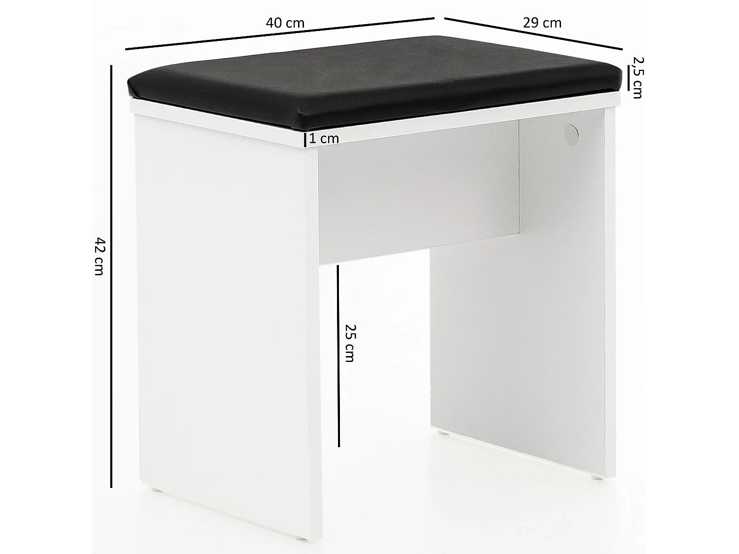 Tocador WL5.730 60x81x40 cm Mesa consola blanca Madera