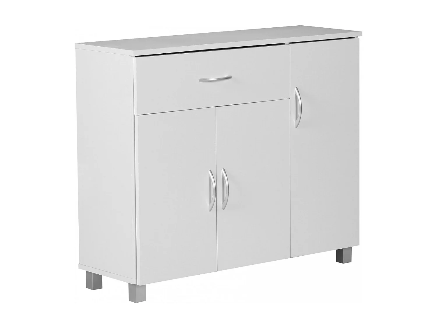 Buffet JARRY blanc mat avec 1 tiroir et 3 portes 90 x 75