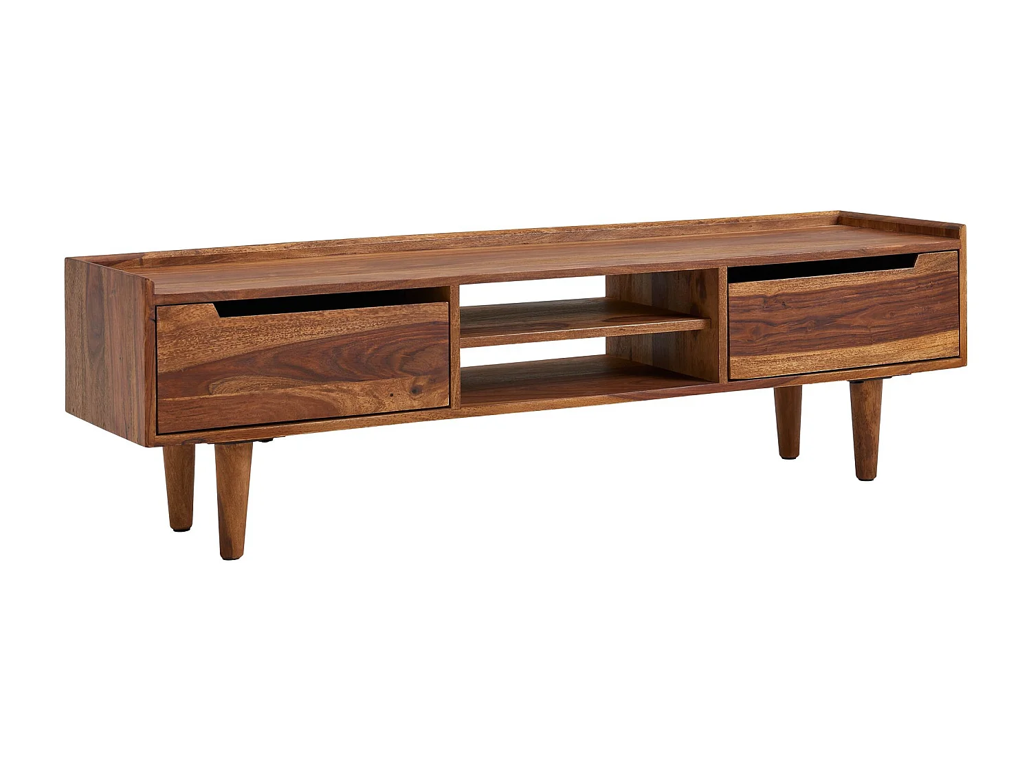 HiFi Lowboard Massief Sheesham-Hout TV-Dressoir