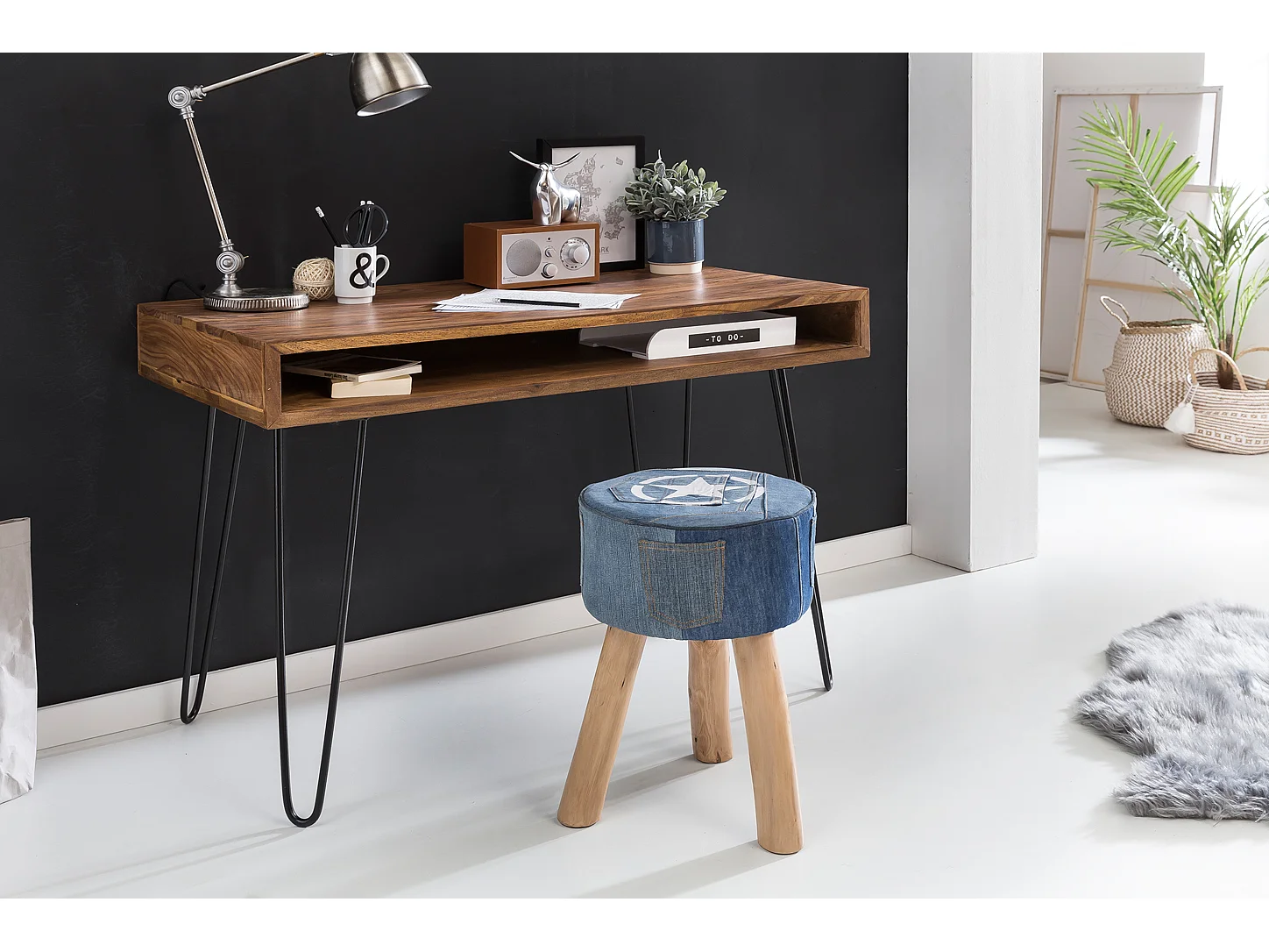 bureau BAGLI brun 110 x 60 x 76 cm table d'ordinateur