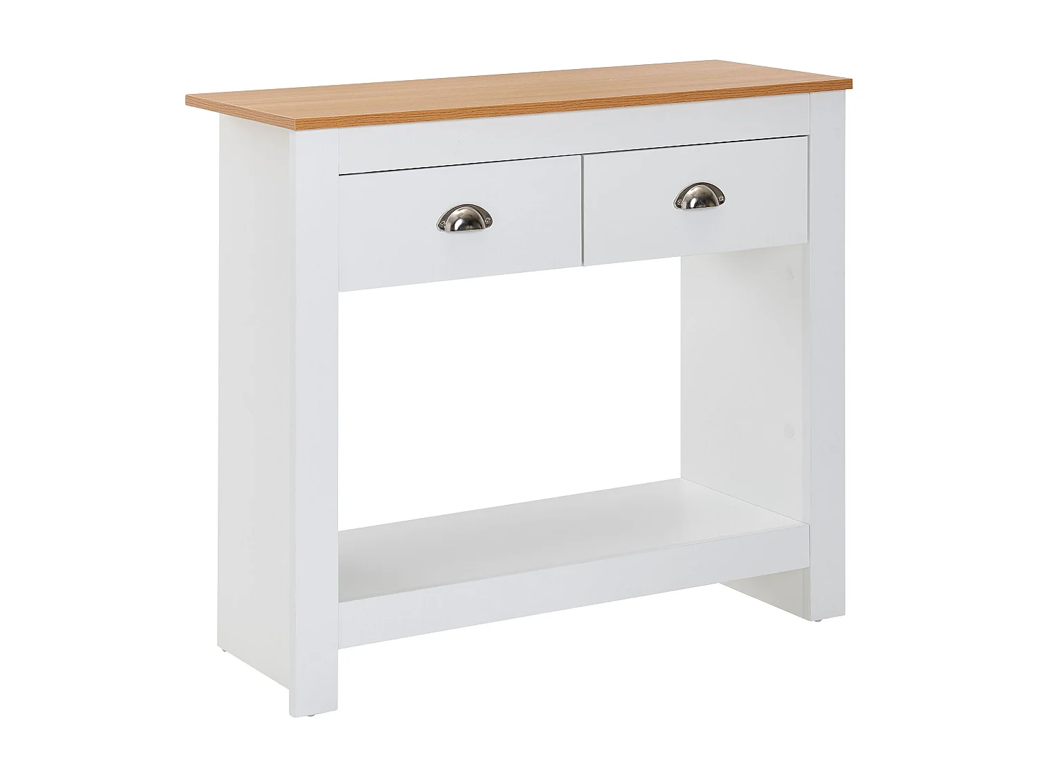 console  85x35x76 cm blanc / buffet design chêne moderne