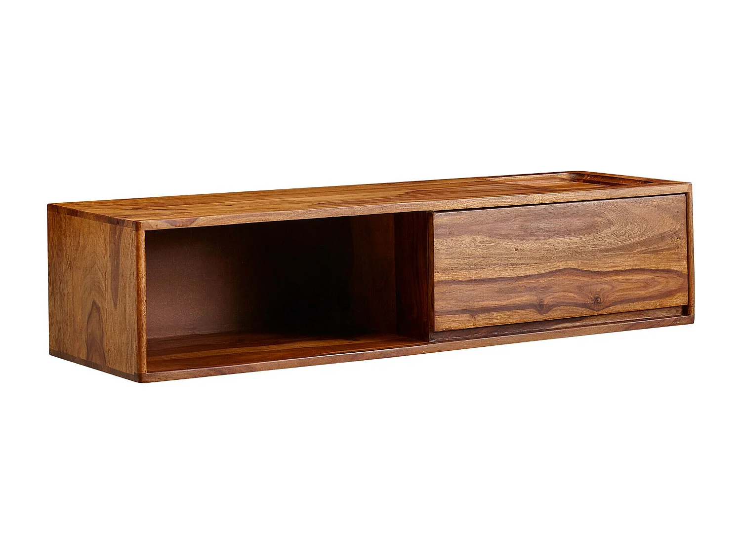 Meuble TV Suspendu Sheesham Bois Massif 108x25x34 cm