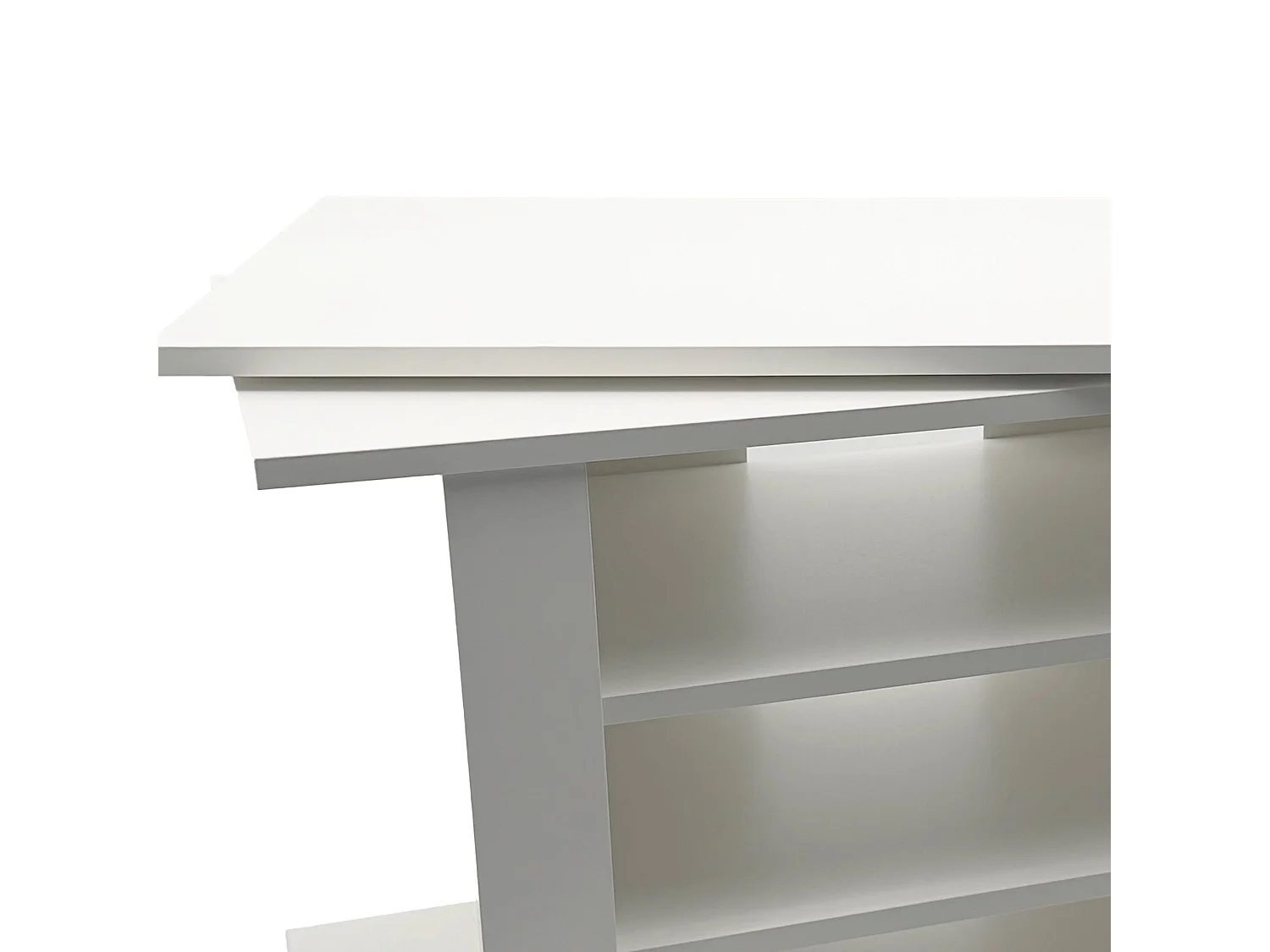 Meuble TV Lowboard Blanc 78 cm – Banc HiFi avec Plateau