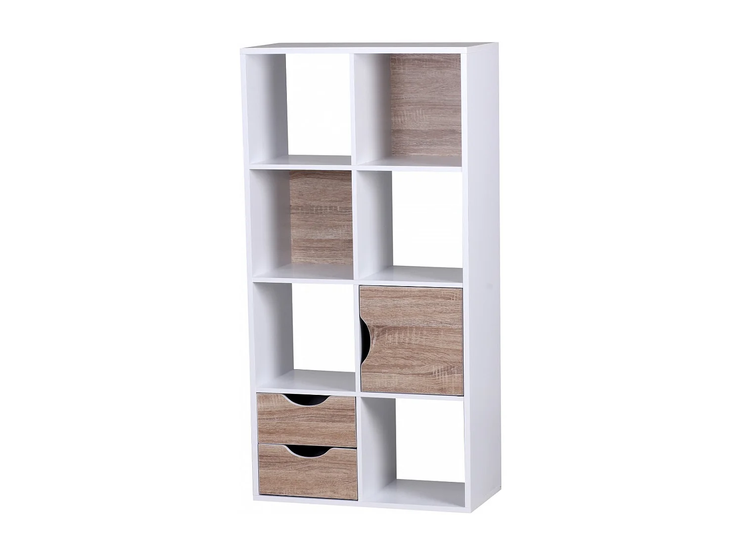 Bibliothèque  MASSA 60 x 120 x 29 cm Chêne Sonoma blanc