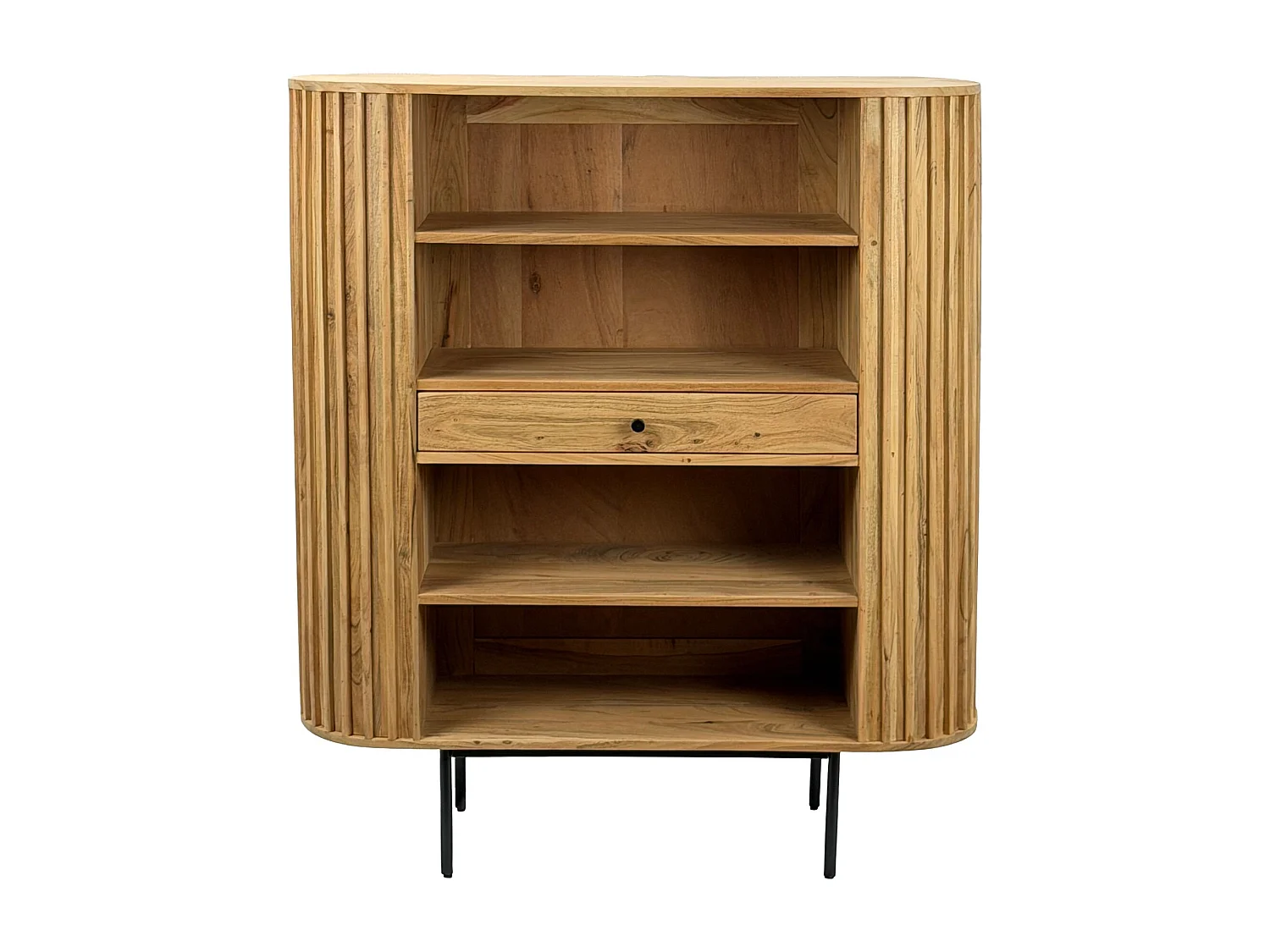 Étagère à livres en bois massif d'acacia 105x122 cm