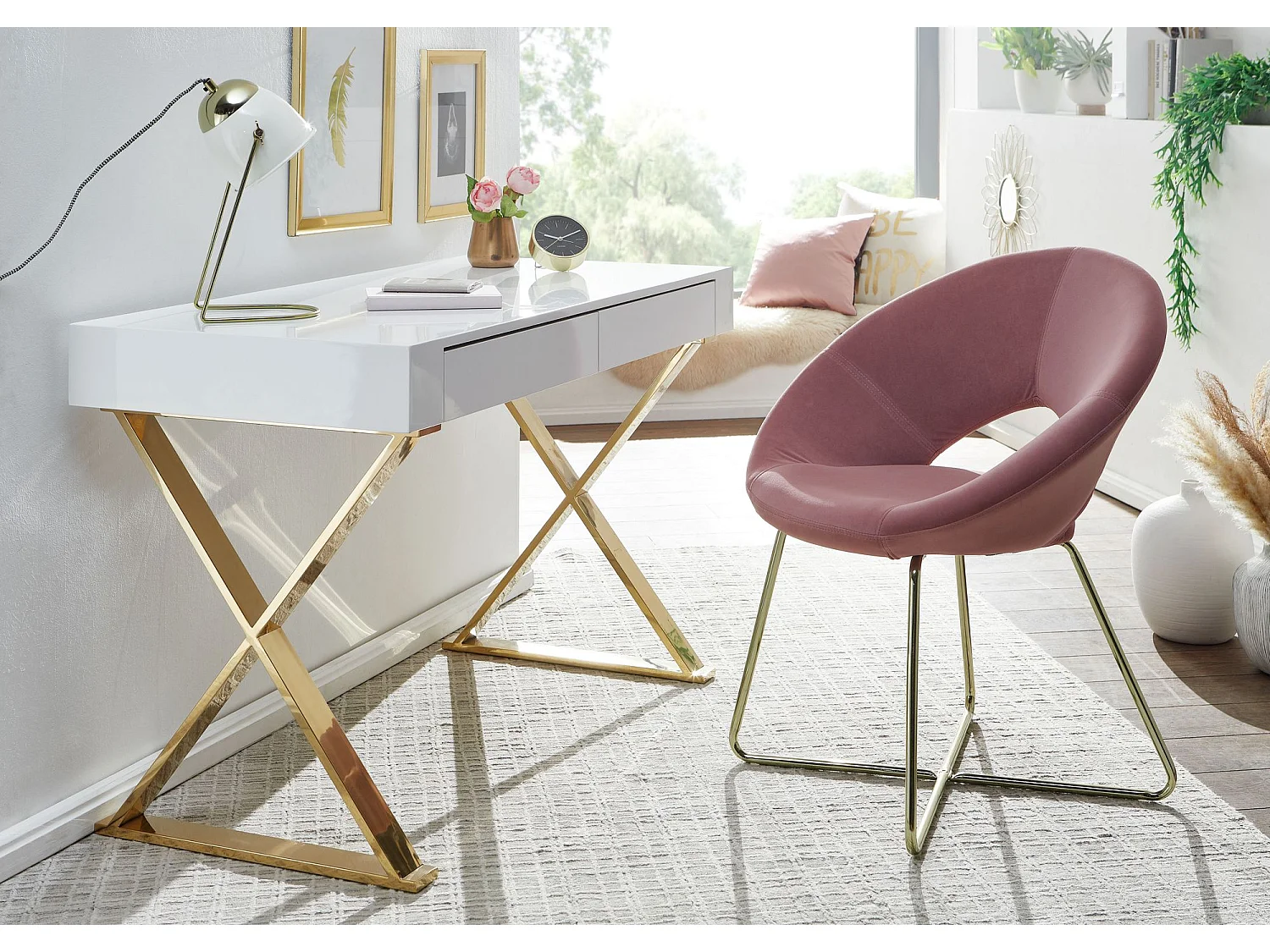 bureau 118x76x57 cm bois de haute brillance pieds en