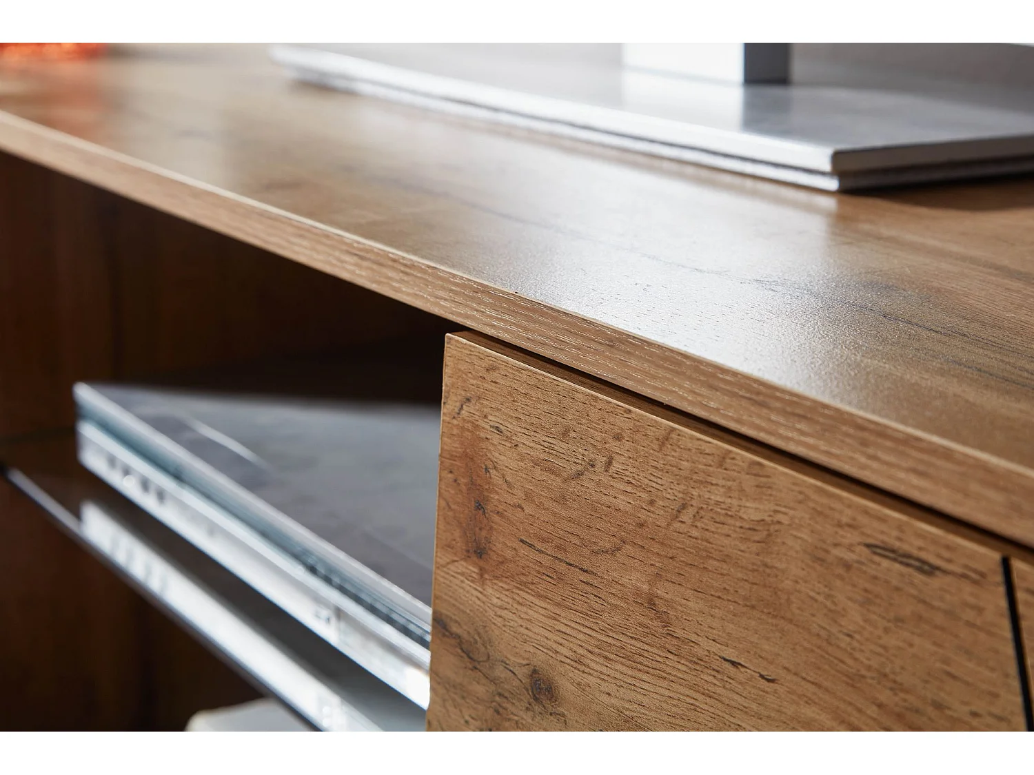 Lowboard Holz Eiche-Dekor 160x50x40 cm TV-Kommode mit