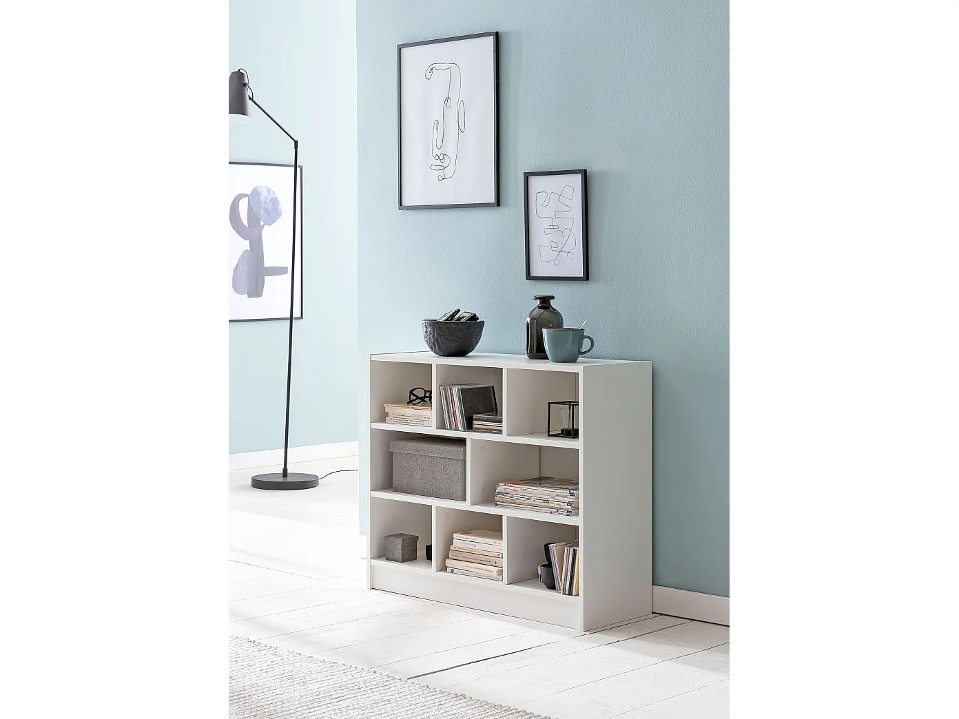Bibliothèque WL5.819 Blanc 80x68,5x29,5 cm Etagère