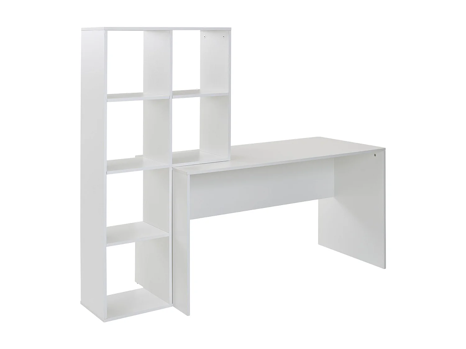bureau avec étagère blanc 170x59x143,5 cm table de